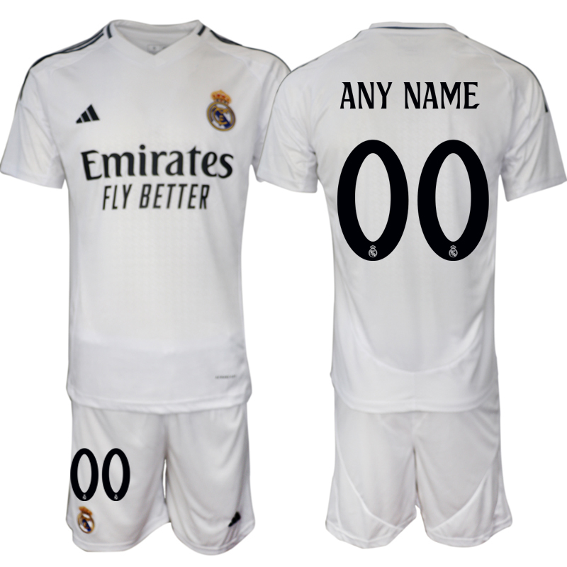 Men 2024-2025 Club Real Madrid home White customized Soccer Jersey->customized soccer jersey->Custom Jersey